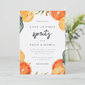 Liefde bij First Spritz Couples Douche Uitnodiging (Staand voorkant)