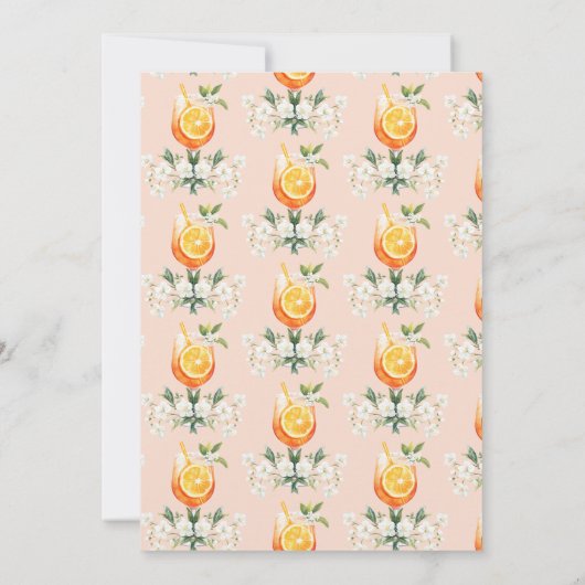 Liefde bij First Spritz Elegant Floral Vrijgezelle Kaart (Achterkant)