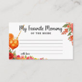 Liefde bij First Spritz Favoriete Memory of Bride Informatiekaartje (Voorkant)