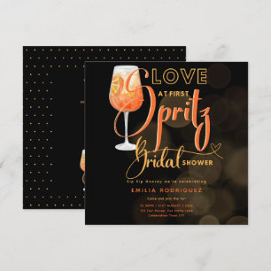 Liefde bij First SPRITZ Modern Oranje Vrijgezellen Kaart