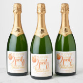 Liefde bij First SPRITZ Modern Oranje Vrijgezellen Sparkling Wijnetiket (Flessen)