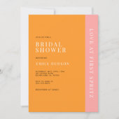 Liefde bij First Spritz Modern Vrijgezellenfeest Kaart (Voorkant)