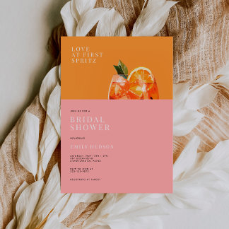 Liefde bij First Spritz Modern Vrijgezellenfeest Kaart