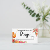 Liefde bij First Spritz Raad Hoeveel Ringen Bruids Informatiekaartje (Staand voorkant)