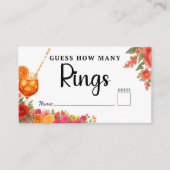 Liefde bij First Spritz Raad Hoeveel Ringen Bruids Informatiekaartje (Voorkant)