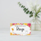 Liefde bij First Spritz Raad Hoeveel Ringen Bruids Informatiekaartje (Staand voorkant)