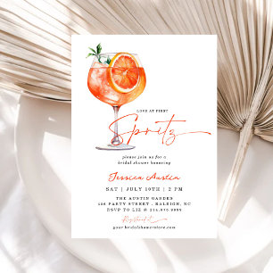 Liefde bij First Spritz Stripes Oranje Vrijgezelle Kaart