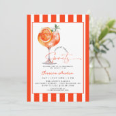Liefde bij First Spritz Stripes Oranje Vrijgezelle Kaart (Staand voorkant)