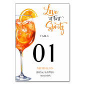 Liefde bij First Spritz Summer Cocktail Vrijgezell Kaart (Achterkant)