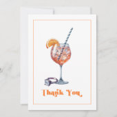 Liefde bij First Spritz Vrijgezellenfeest Foto Bedankkaart (Voorkant)