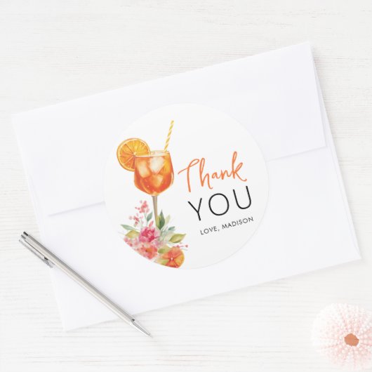 Liefde bij First Spritz Vrijgezellenfeest in het v Ronde Sticker (Envelop)