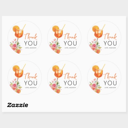 Liefde bij First Spritz Vrijgezellenfeest in het v Ronde Sticker (Vel)