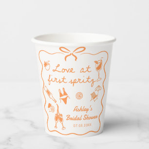 Liefde bij First Spritz Vrijgezellenfeest Paper Cu Papieren Bekers