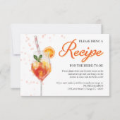 Liefde bij First Spritz Vrijgezellenfeest Recept V Kaart (Voorkant)