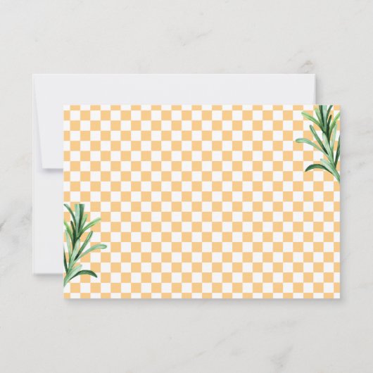 Liefde bij First Spritz Vrijgezellenfeest Sinaasap Bedankkaart (Achterkant)