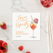 Liefde bij First Spritz | Waterverf Vrijgezellenfe Servet (Insitu)