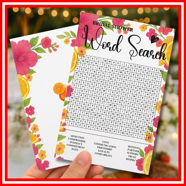 Liefde bij First Spritz Word Search Game Bride Sho (Creator heeft geüpload)