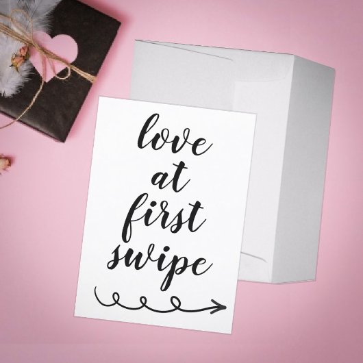 Liefde bij First Swipe Valentijnsdag Kaart