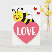 Liefde Bij Hart Kaart (Gele Bloem)