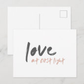 Liefde bij het eerste licht | Modern minimalistisc Briefkaart (Voorkant / Achterkant)