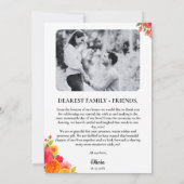 Liefde bij het eerste Spritz Citrus Oranje Vrijgez Bedankkaart (Achterkant)