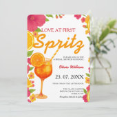 Liefde bij het eerste Spritz Citrus Oranje Vrijgez Kaart (Staand voorkant)