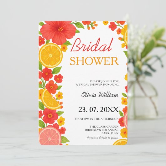 Liefde bij het eerste Spritz Citrus Oranje Vrijgez Kaart (Staand voorkant)