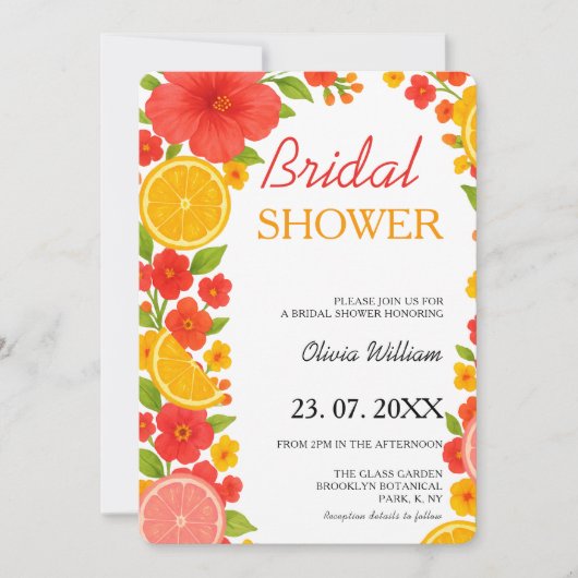 Liefde bij het eerste Spritz Citrus Oranje Vrijgez Kaart (Voorkant)