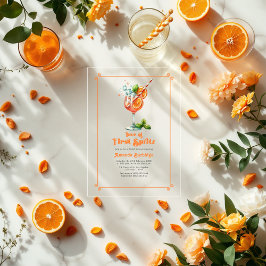 Liefde bij het eerste Vrijgezellenfeest van Spritz Acryl Uitnodigingen