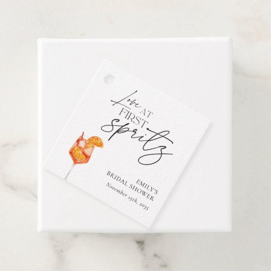 Liefde bij het eerste Vrijgezellenfeest van Spritz Bedankjes Labels (In situ)