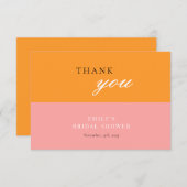 Liefde bij het eerste Vrijgezellenfeest van Spritz Bedankkaart (Voorkant / Achterkant)