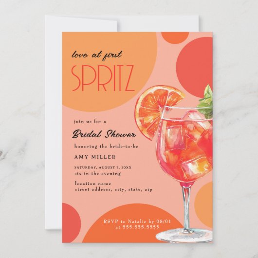 Liefde bij het eerste Vrijgezellenfeest van Spritz Kaart (Voorkant)