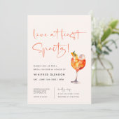 Liefde bij het eerste Vrijgezellenfeest van Spritz Kaart (Staand voorkant)