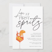 Liefde bij het eerste Vrijgezellenfeest van Spritz Kaart (Voorkant)