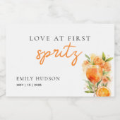 Liefde bij het eerste Vrijgezellenfeest van Spritz Sparkling Wijnetiket (Enkel label)