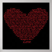 Liefde Bijbel Quote Typografie Kunst Poster (Voorkant)