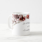 Liefde bijbel vers bloemige mok (Voorkant links)