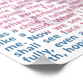 Liefde bijbel Verse op Christelijk afdrukken Poster (Hoek)