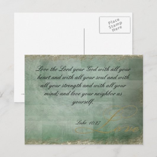 Liefde  Bijbelcitaat Briefkaart (Voorkant / Achterkant)