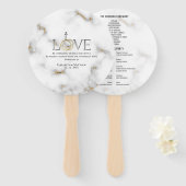 Liefde Bijbelse scripts Verse Ephesians 4:2 Marmer Handwaaier (Voorkant en achterkant)