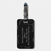 Liefde Bijbelse Verse, zwart/rood Bagagelabel (Achterkant verticaal)