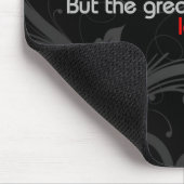 Liefde Bijbelse Verse, zwart/rood Muismat (Hoek)