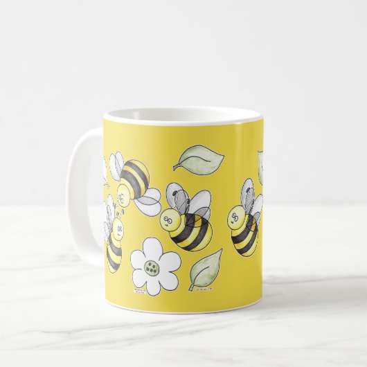 Liefde bijen! koffiemok (Voorkant links)