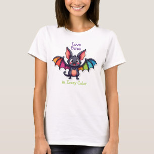 🦇🌈Liefde bijt in elke kleur  T-shirt