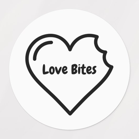 Liefde bijt Stickers Labels (Design 1)