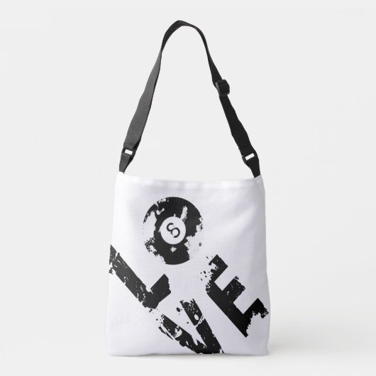 Liefde Biljart Canvas tas (Achterkant)