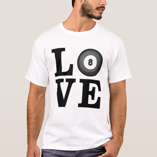 Liefde Biljart T-shirt (Voorkant)