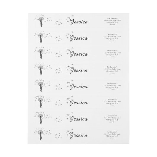 Liefde binnen adreslabel wikkel (Vel)