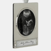 Liefde binnen verzilverd banner ornament (Rechts)