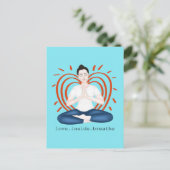 liefde. binnenkant. ademen briefkaart (Staand voorkant)